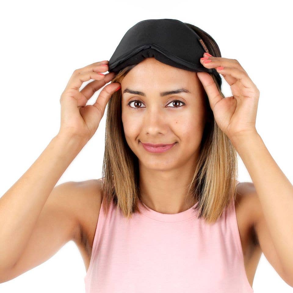 Wild Essentials - Wholesale Slaap-/oogmasker - Ultra zijde slaapmasker, 100% moerbei zijde - zwart1