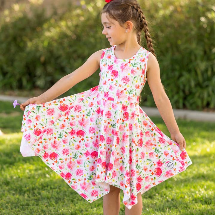 Wildflower Handkerchief Twirl Dress for wholesale by JustForLittles