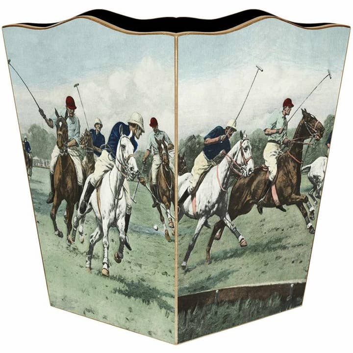 Marye-Kelley - Wholesale Trashcan/Trash Bin - WB268-Polo Wastepaper Basket