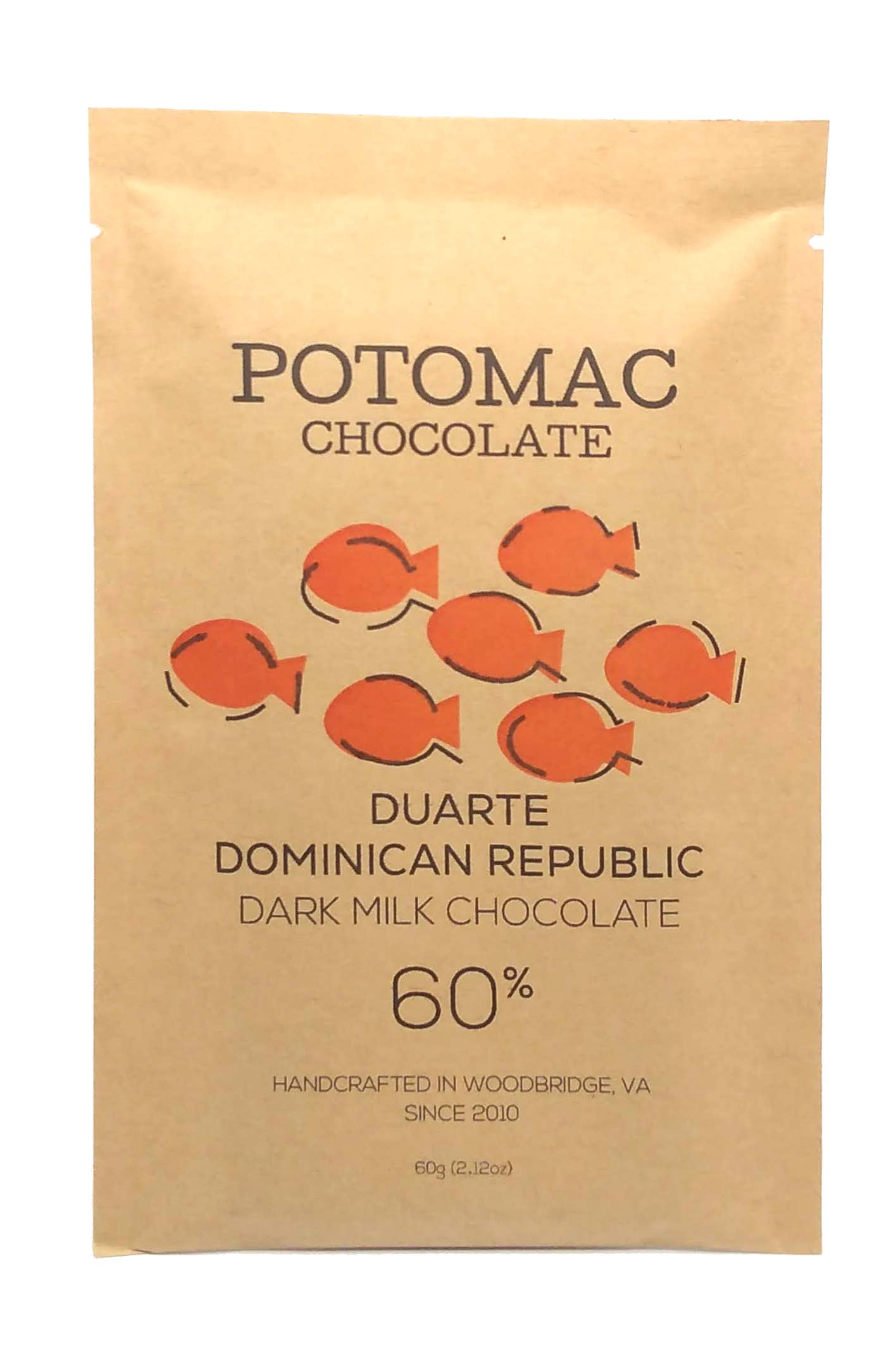 Potomac Chocolate - Wholesale Chocolate Bar - Duarte, Dominican Republic 60% Dark Milk