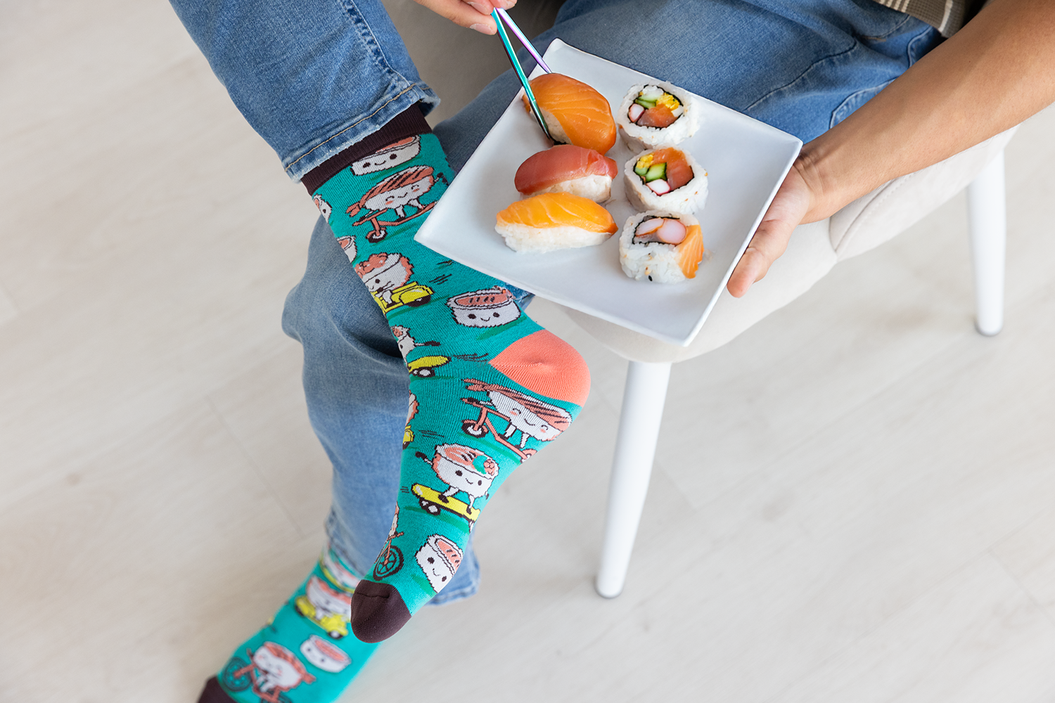 Uptown Sox - Wholesale Socks – Men's - Sashimi Rollin' Socks - M/L (Men)3