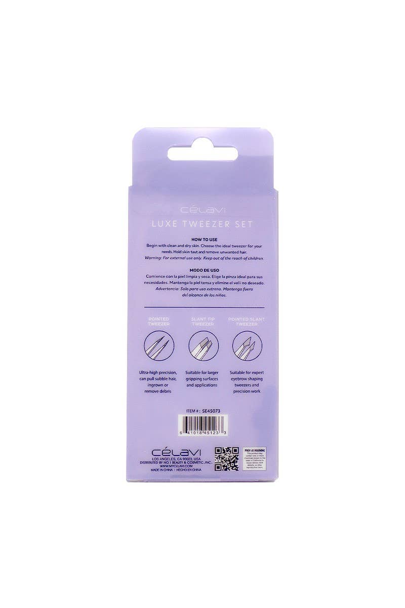 PINEAPPLE Beauty - Wholesale Tweezers - Celavi SE45073 Luxe Tweezer Set - 122