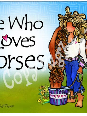 Loves Horses Mouse Pad for wholesale by Suzy Toronto Wholesale