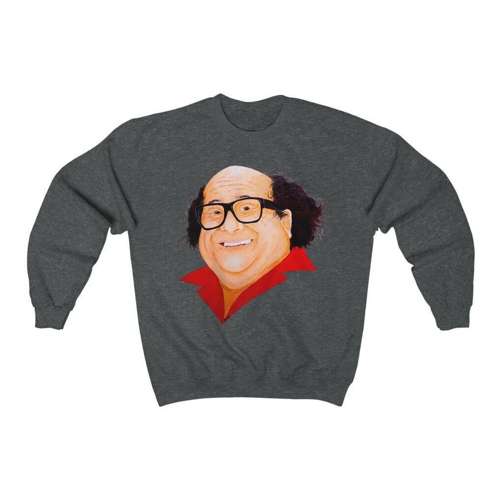 Watercolors by Joshy – Engroshandel Grafisk Sweatshirt - Unisex – Danny DeVito bærbar akvarel Crewneck Sweatshirt10