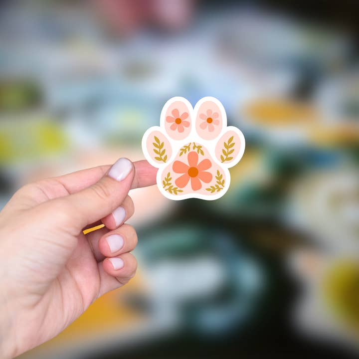 Peach Blossom Floral Paw Print Sticker and other Purchase Wholesale peach blossom. Free Returns & Net 60 Terms on Faire trending on Faire.