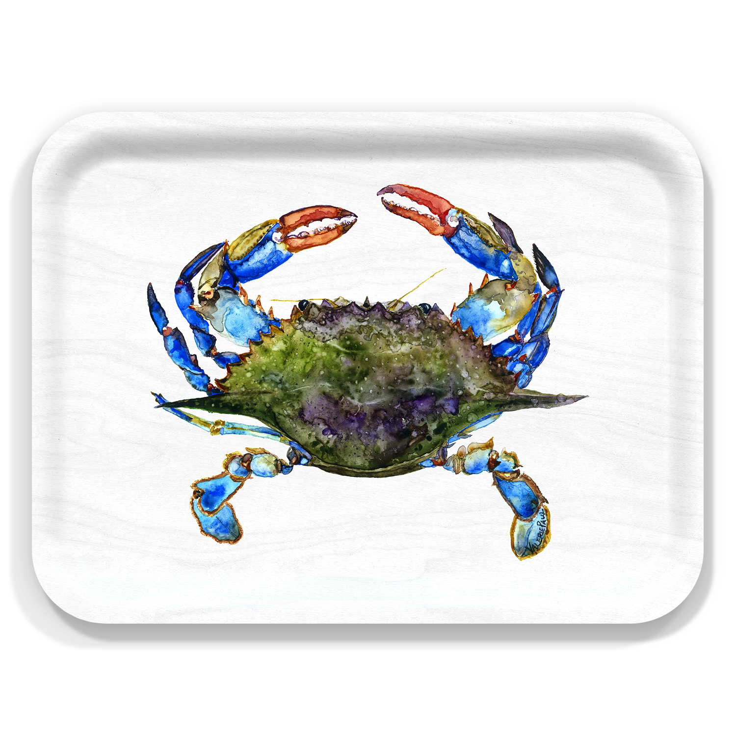 Trays4Us - Wholesale Serving Tray - Blue Crab Serving Tray by Valerie Paul0