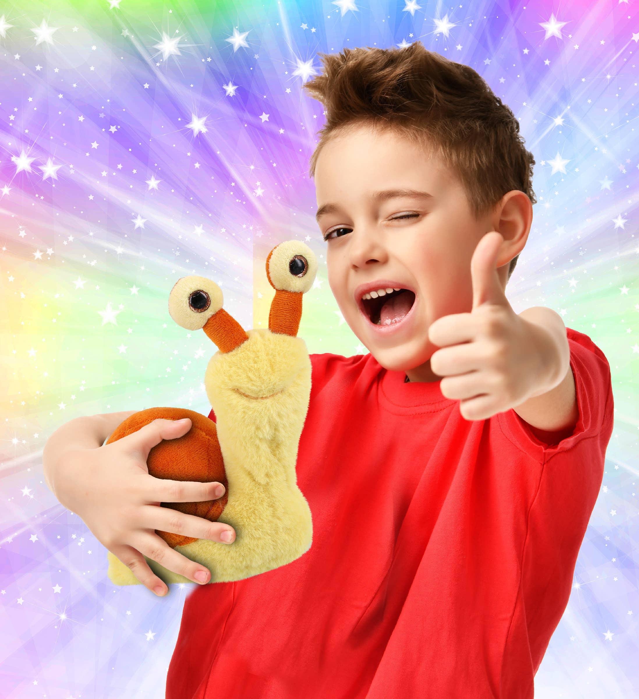 Cota Global – Großhandel Kuschel-/Plüschtier – Kind & Baby – Superweiches Plüsch - Orange Schnecke Klein 5,5"1