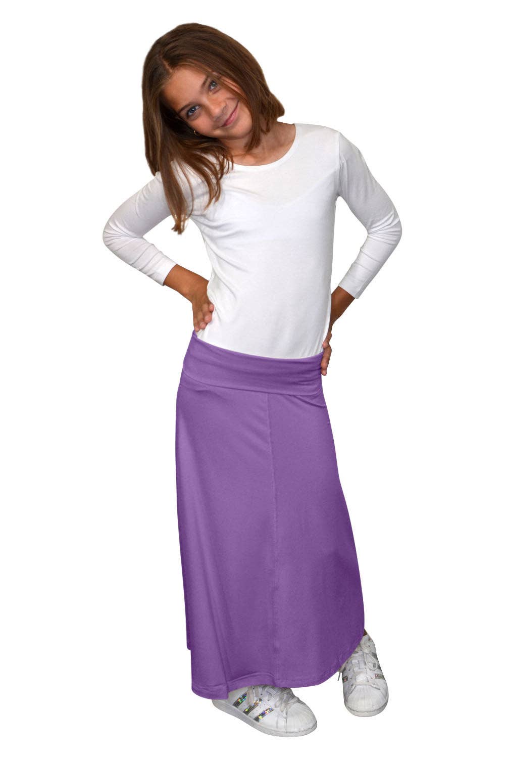 Kosher Casual - Wholesale Skirt - Kids - Maxi Skirt for Girls Flowing A-line8