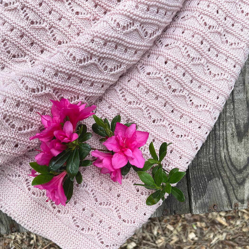 ALIAP - Wholesale Bedding Blanket - Kids & Baby - 100% Merino Wool Blanket Eyelets Knit 5015W3