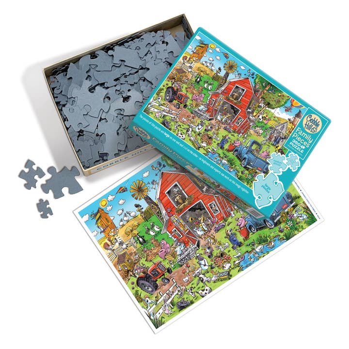 Outset Games and Cobble Hill Puzzles - Wholesale Puzzle - Adult - Farmyard Folly (Family) 350pc puzzle2