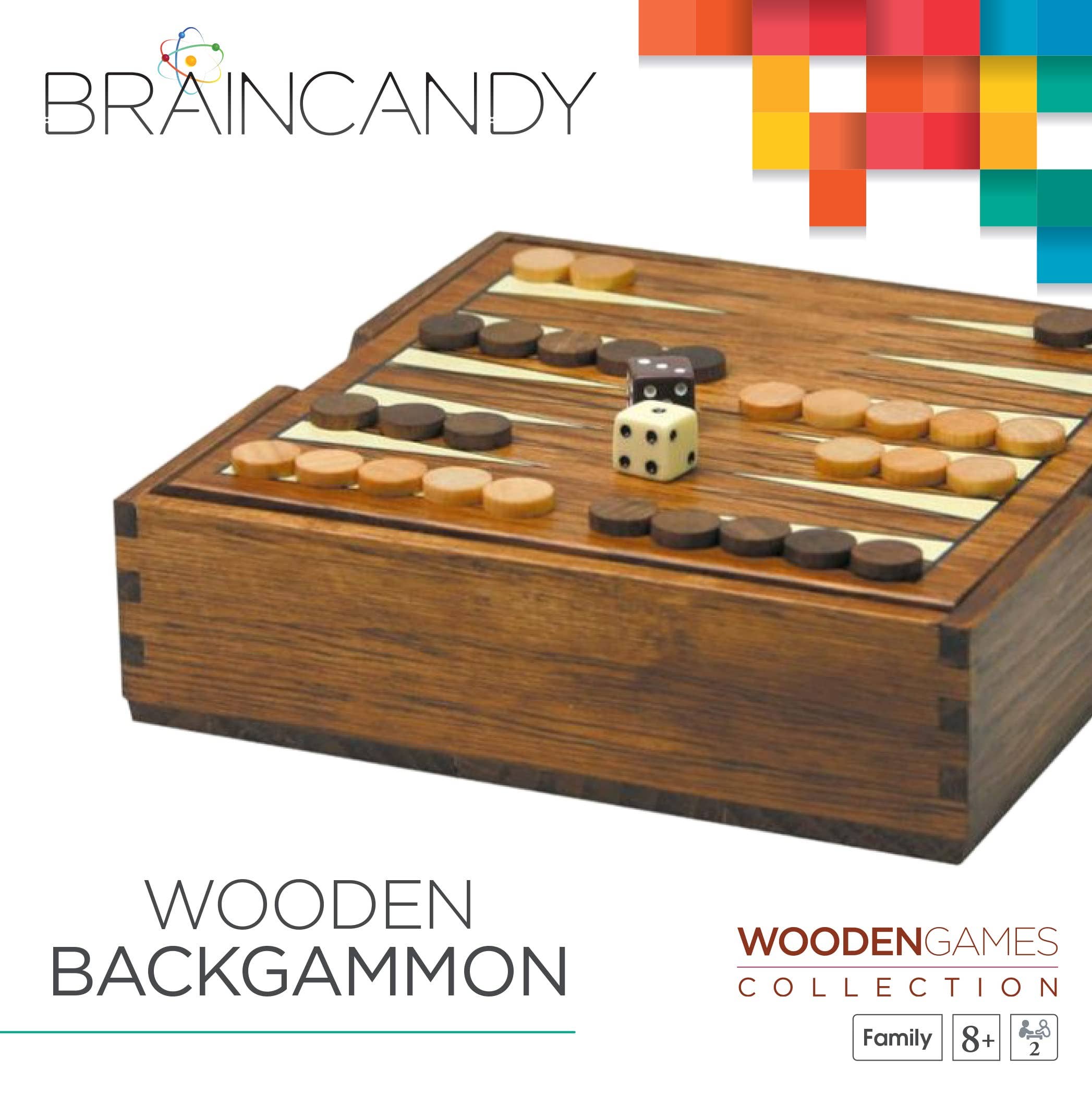 PoolCandy - Wholesale Board Game - BrainCandy Wooden Backgammon1