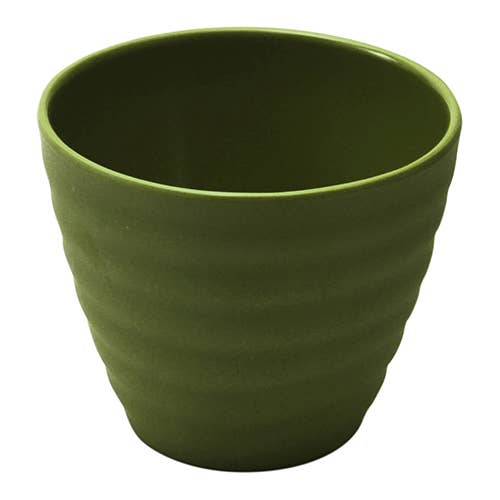 Green Ripple Pot 12oz 4-1/4" dia x 3-1/2"H for wholesale by Bauscher Hepp