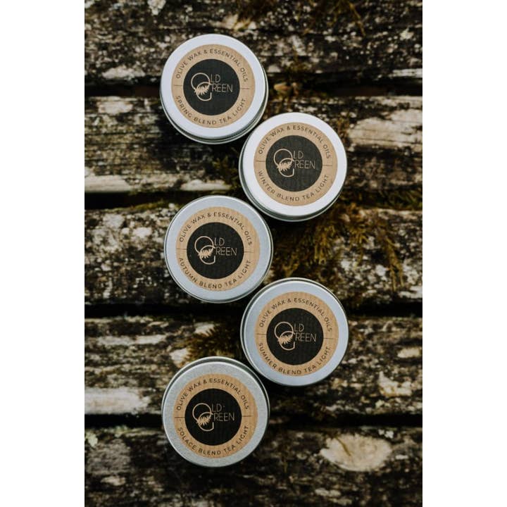 Old Green – wholesale Tea light candles – Unscented Refillable Tea Light Tins4