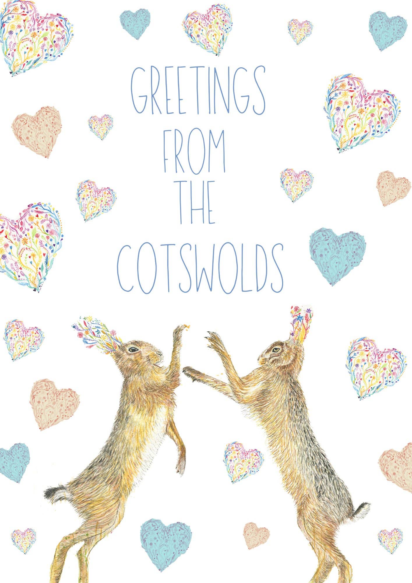 Jen Winnett Eco Artist - Wholesale Everyday Greeting Card - Personalised Town Cards | Free design service | 120 animals3