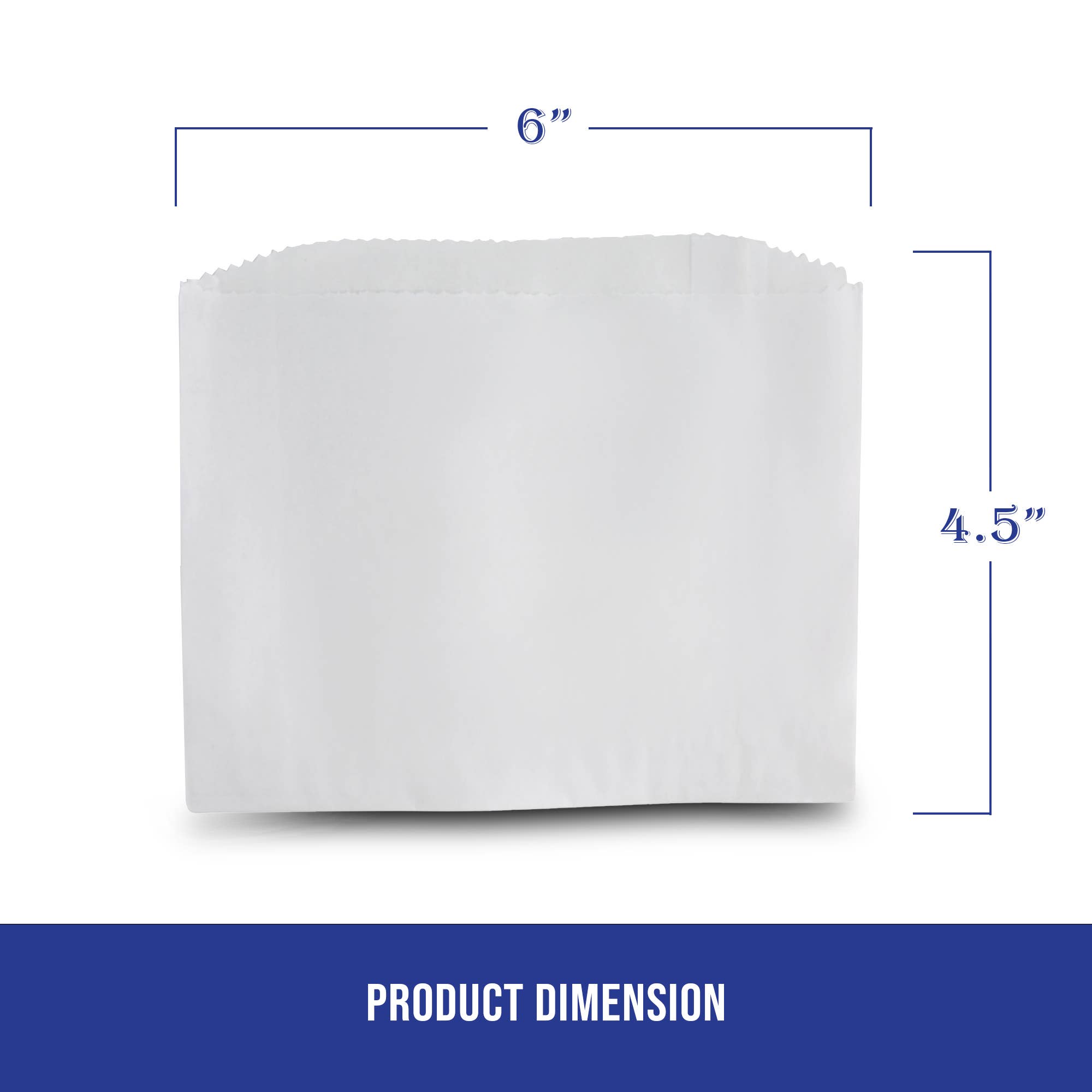 MT Products - Wholesale Food Storage Wrap/Bag - MT Products White Wax Paper Sandwich Bags/Bakery Bags2