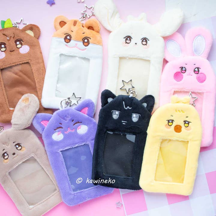 Ateez aniteez plushie card holder pc photocard keychain for wholesale on Faire2