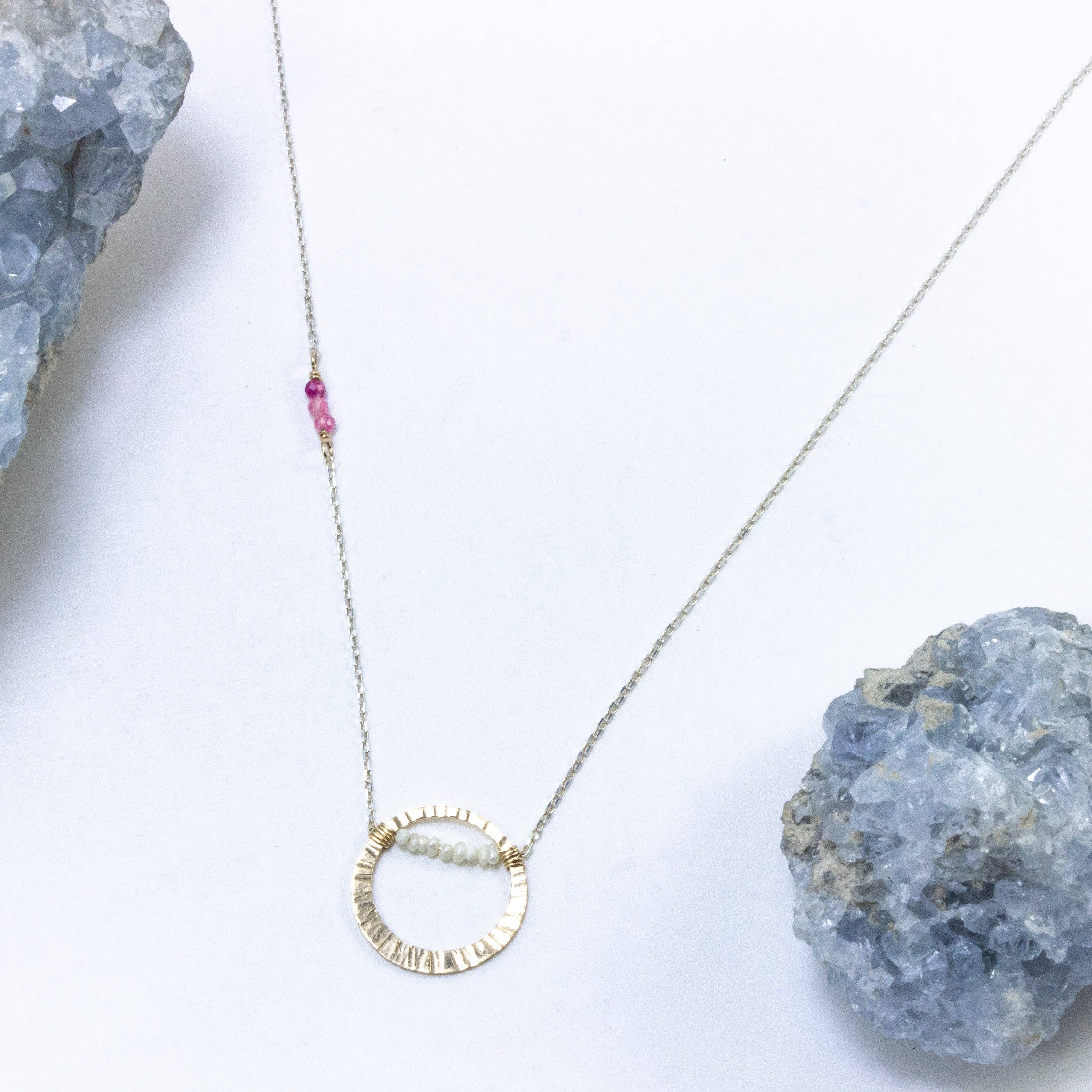 Laura J Designs - Wholesale Pendant/Charm Necklace - Solar Pearl Pendant2