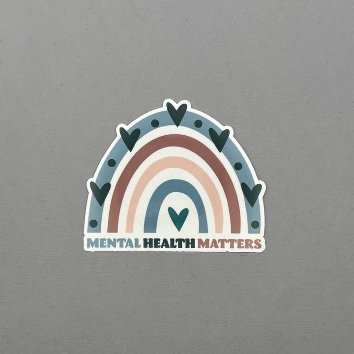 Made with Monday - Wholesale Sticker - Mental Health Matters Rainbow Sticker