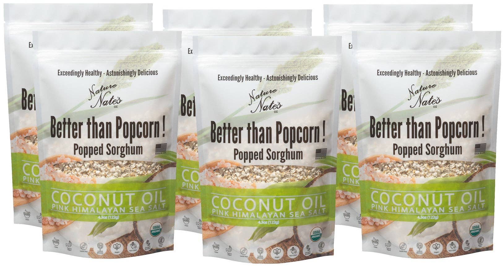 Nature Nate's LLC - Wholesale Popcorn - Organic Popped Sorghum Coconut Oil Pink Himalayan Sea Salt4