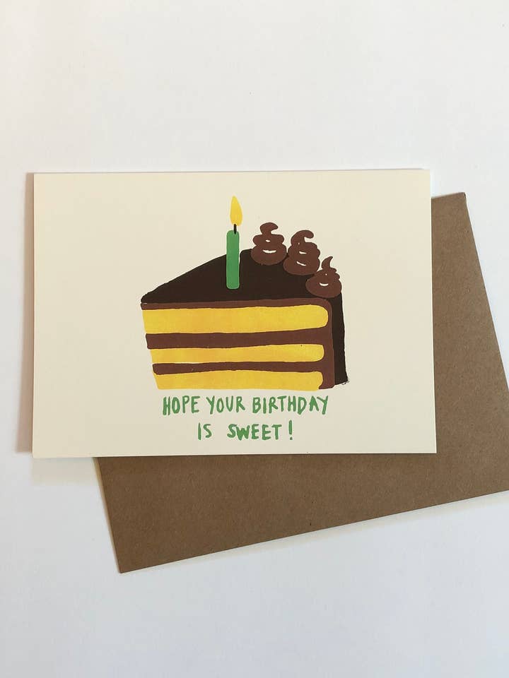 Cake Slice, Birthday Card for wholesale by Marigold Paper