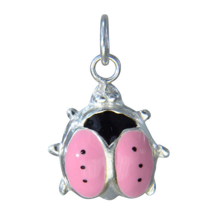 pendentif coccinelle rose en argent 925 pour la vente par Janusch