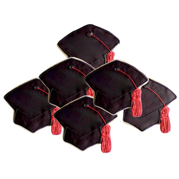 Grad Cap Cookies for wholesale by Sweet Sanctions LLC