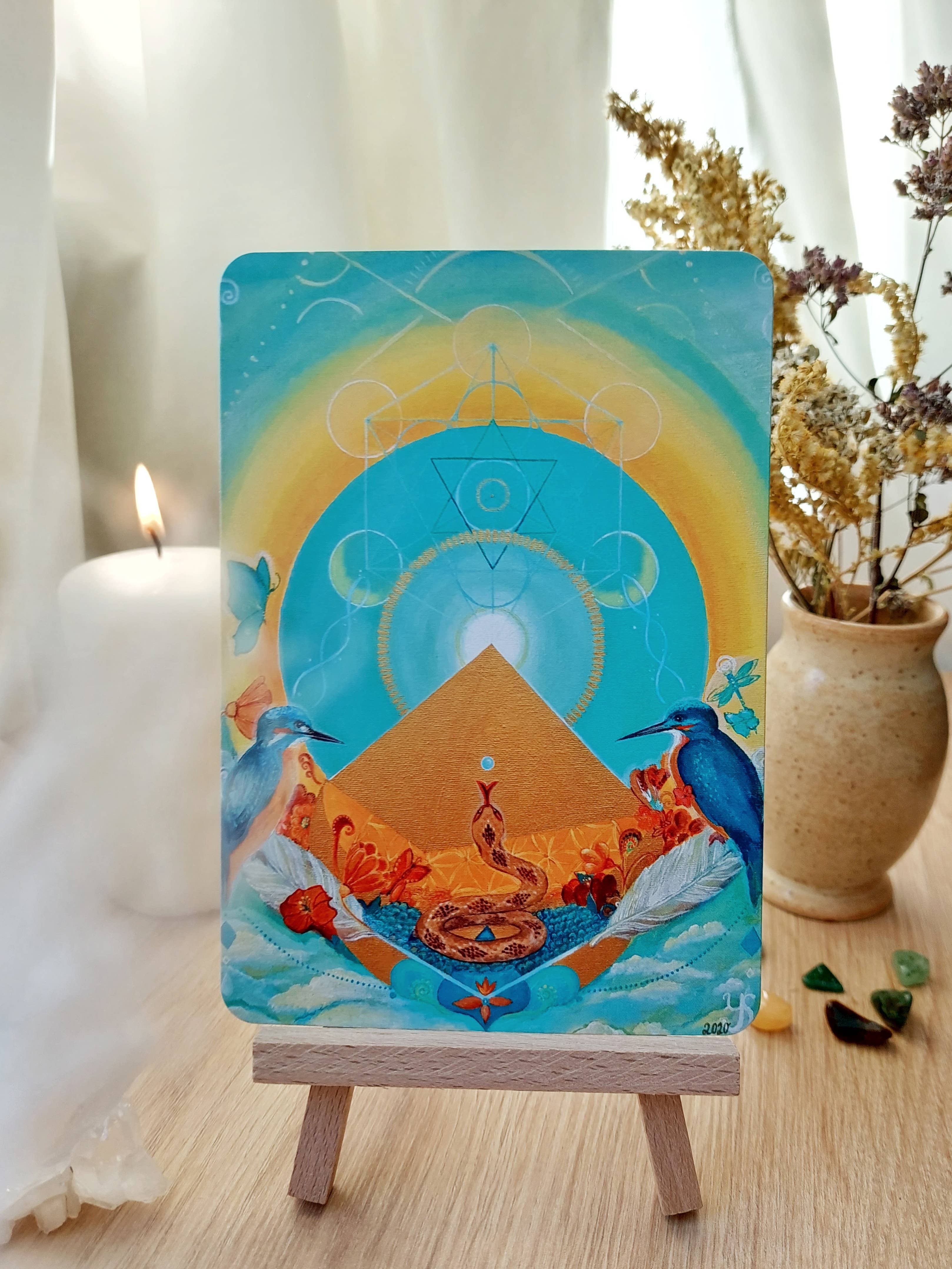 sieben lichter - Wholesale Postcard - Art postcard "The Dream of the Kingfisher"1