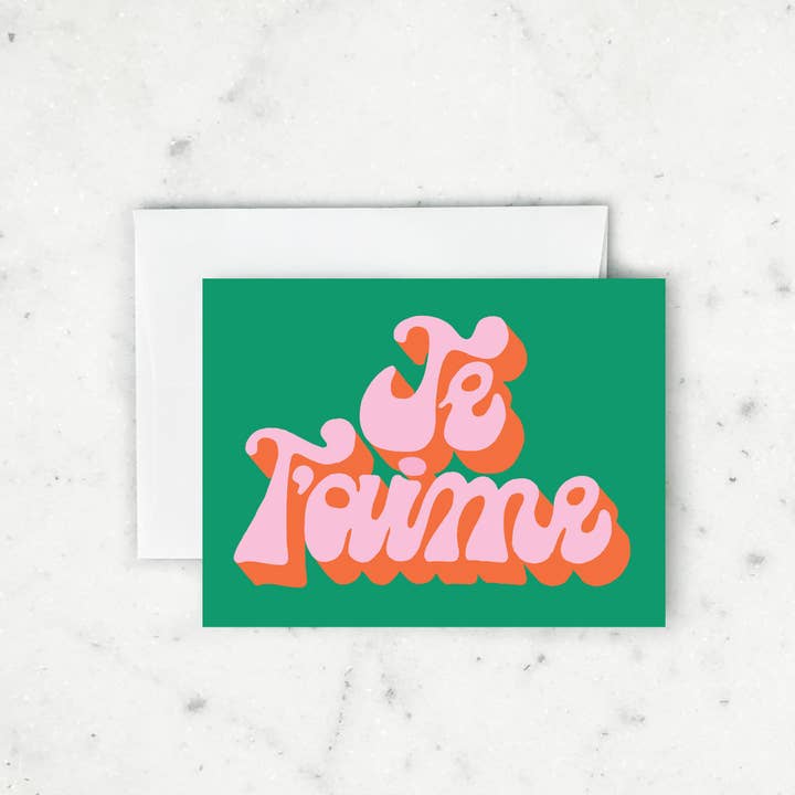Idlewild Co. - Wholesale Love Card - Je T'aime Greeting Card1