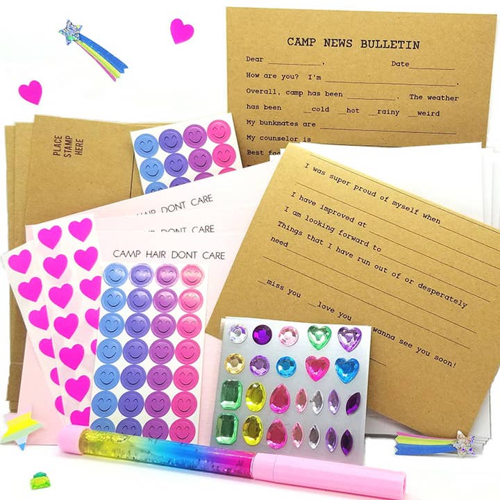 Bottleblond Jewels - Wholesale DIY Craft Kit - Kids - Kids Camp Stationery Kit (girl version)