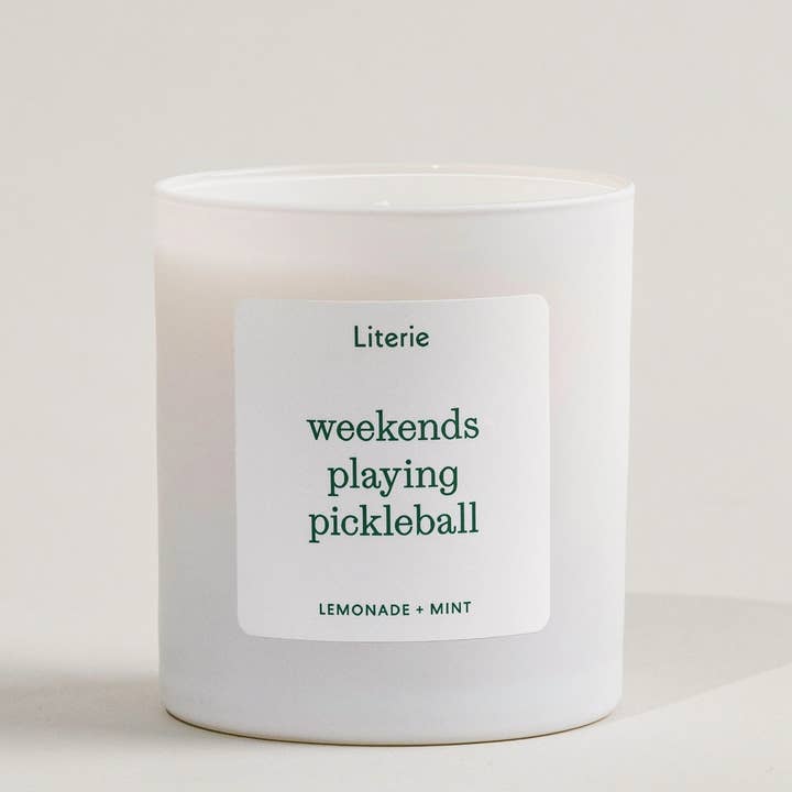 Literie - Wholesale Jar/Filled Candle - Weekends Playing Pickleball 2