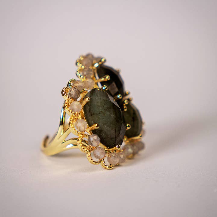 PHOEBE´S - Wholesale Cocktail/Statement Ring - Anillo de Piedra Natural Maximalista7