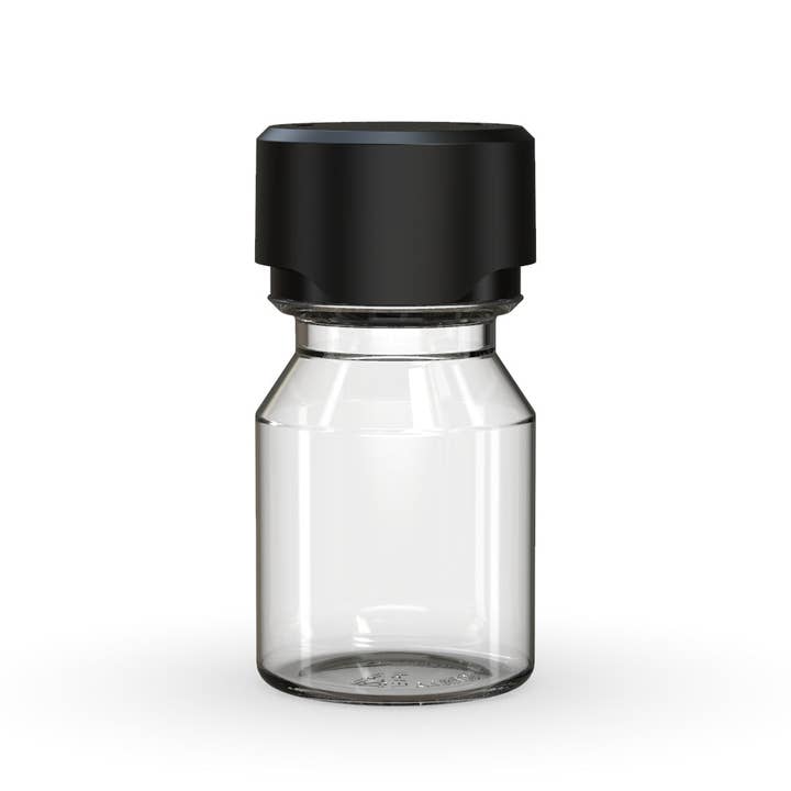 Chubby Gorilla Aviator Shot Bottle 30ml - Clear bottle & Black Cap for wholesale by Copackr