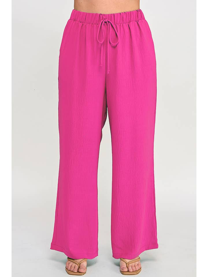 Haute Fox Plus Size & Contemporary - Wholesale Pants - Women's - Plus Size Woven Wide Leg Pant NK18360-P