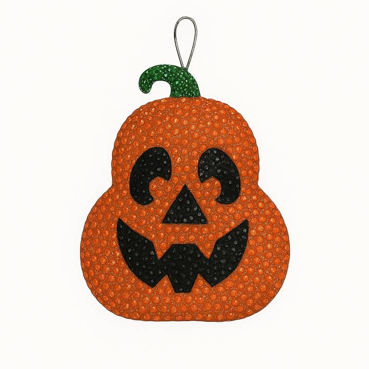 Rhinestone Pumpkin Face Hanging Décor for wholesale by KBW Global Corp.