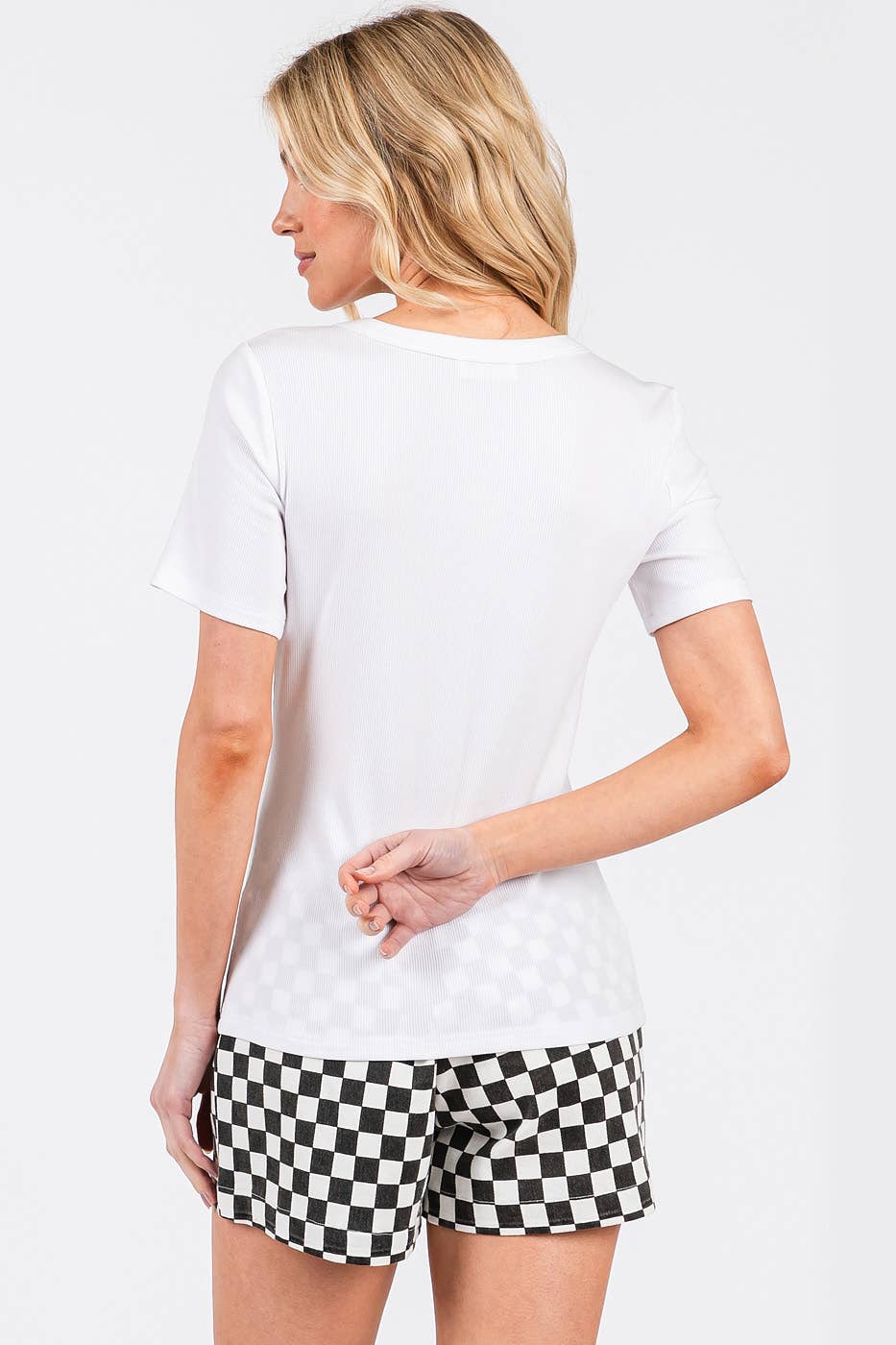 mittoshop – wholesale Knit top – Women's – RIBBED ROUND NECK SHORT SLEEVE BASIC CLASSIC TEE15