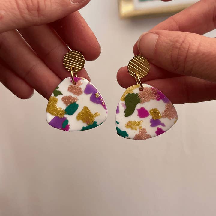 Cartagena ☀️- Khaki/green/mauve/pink terrazzo for wholesale by Couleurs cœur