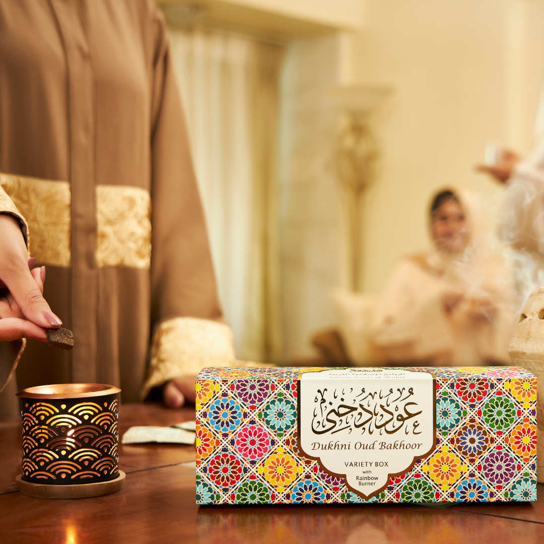Dukhni - Wholesale Incense - Oud Bakhoor Variety Box + Smokeless Burner I Arabic Incense 2