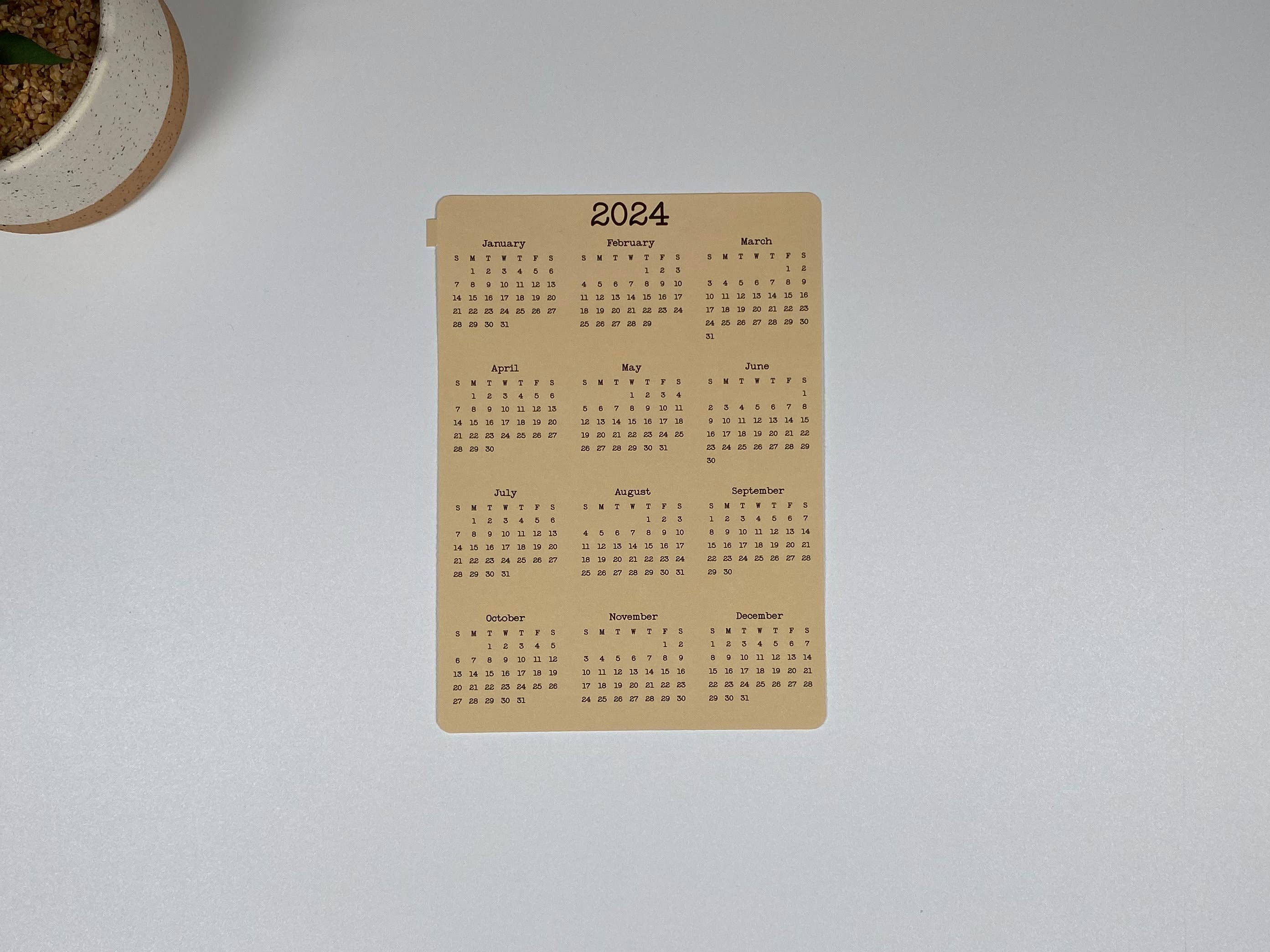 Fig Tree Works - Wholesale Sticker - Year At A Glance Calendar Sticker7