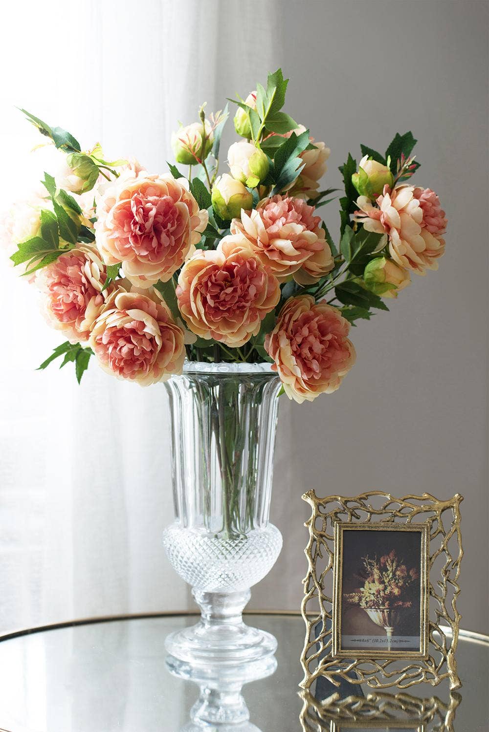 A&B Home Group Inc. - Wholesale Artificial Flowers - 37x12x4" Coral Peony Elegance Bouquet3