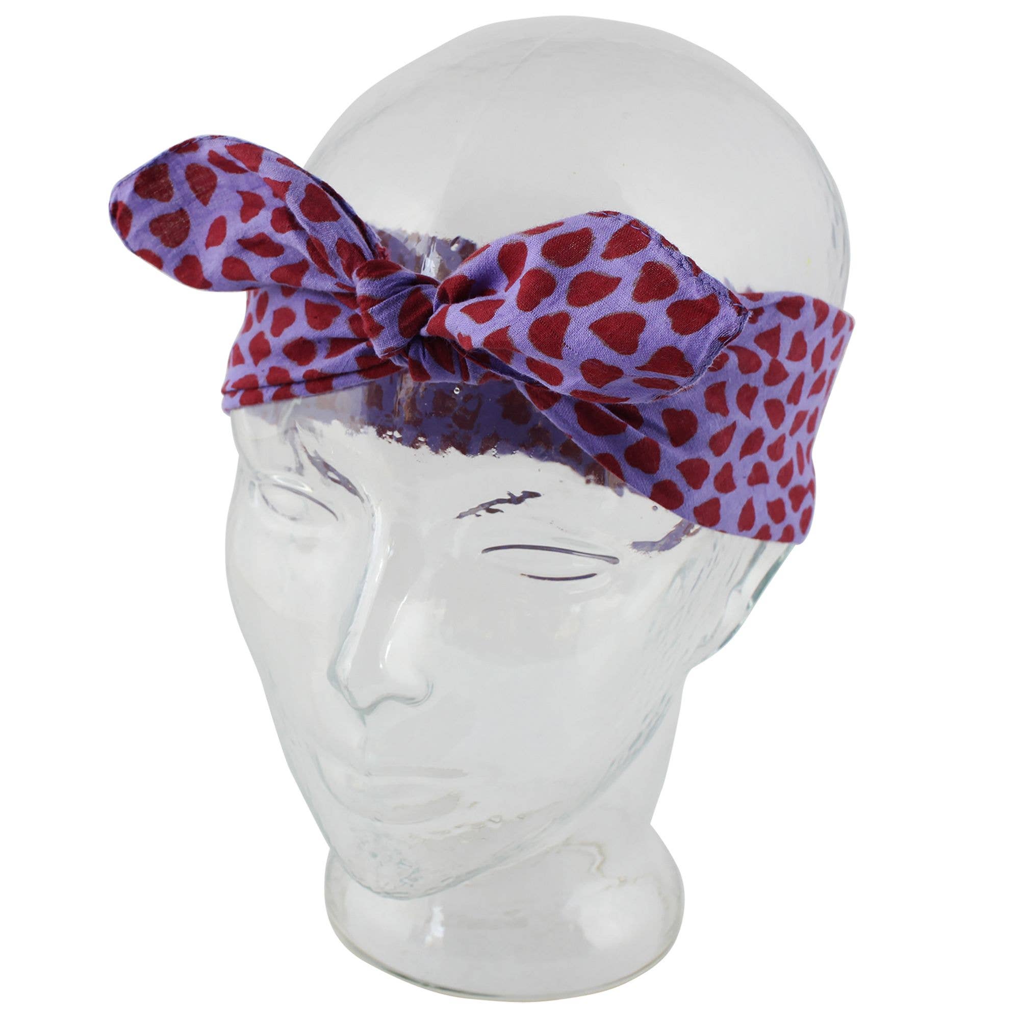 Tribal Trade GmbH - Wholesale Bandana - Women's - Bandana scarf hearts purple red square headscarf3