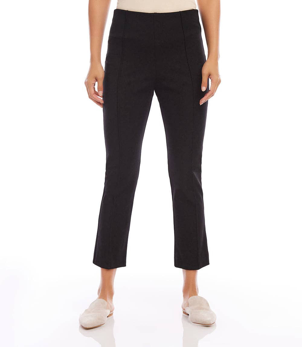 Noir Pantalon court à pinces taille petite en vente sur Faire
