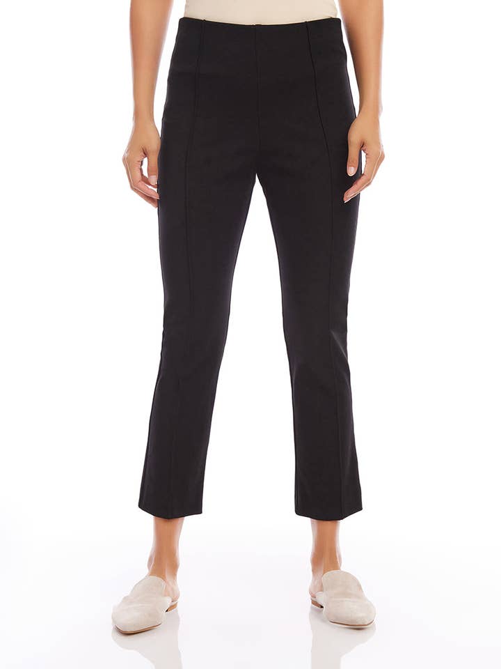 Zwart Petite maat cropped pintuck broek voor groothandel op Faire