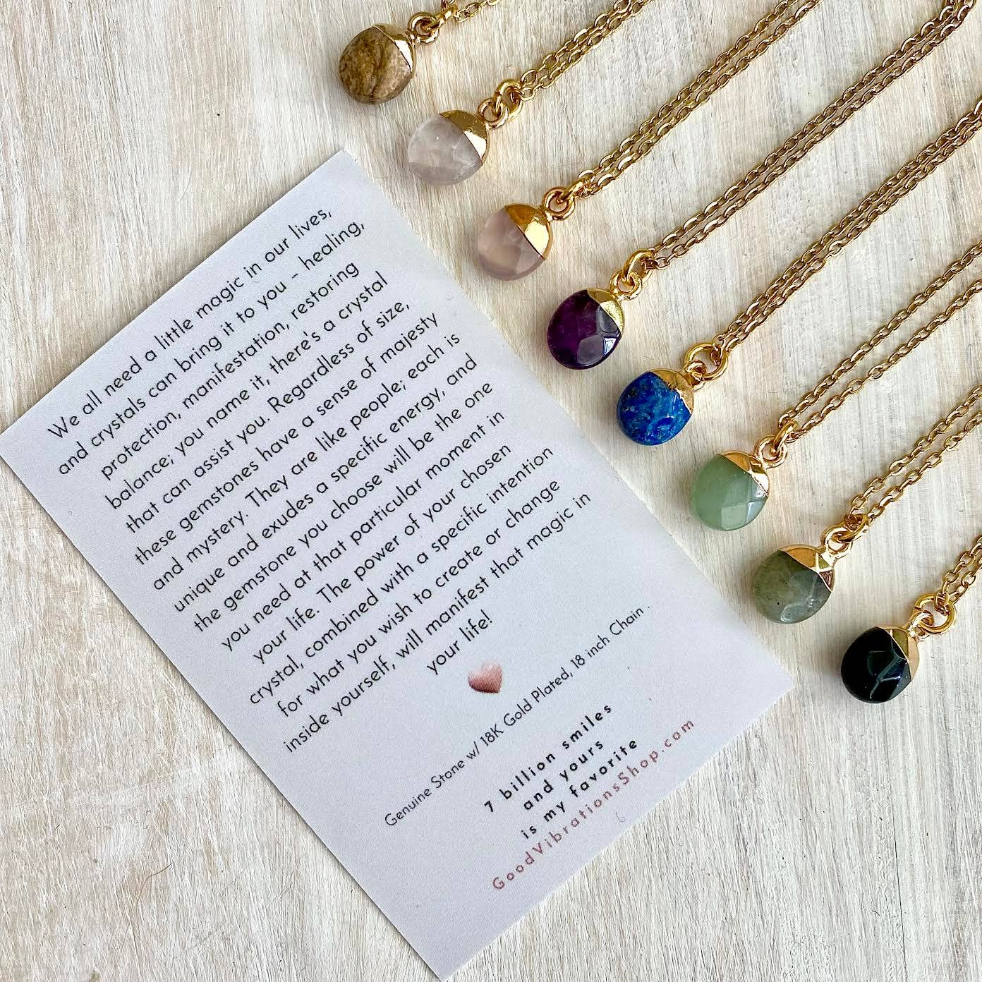 Good Vibrations Shop - Wholesale Pendant/Charm Necklace - Clear Quartz⎮Aura Necklace3