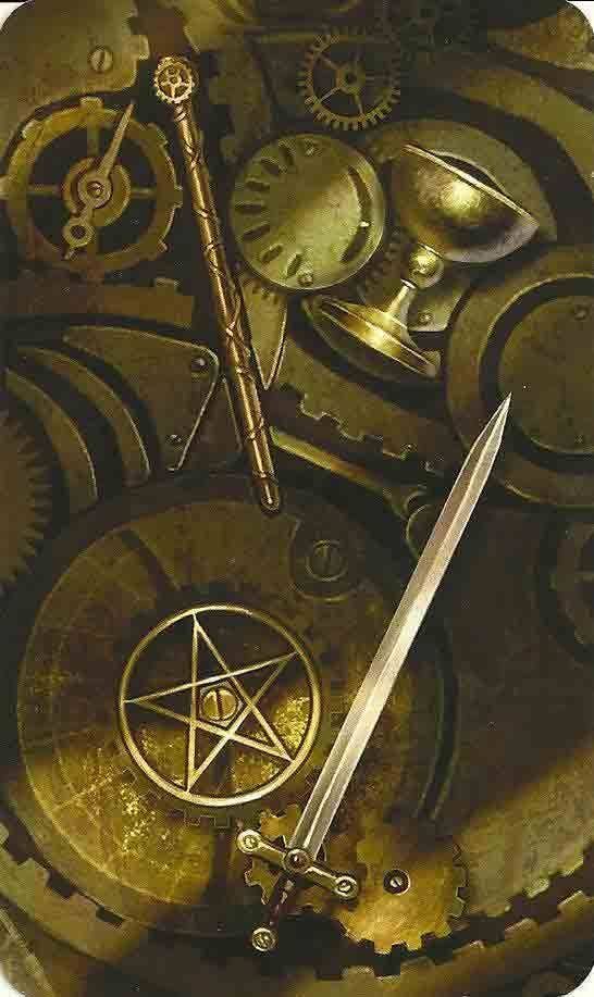 Cardshouse - Vente Cartes de tarot - Cartes Mini Tarot Steampunk Llewellyn3