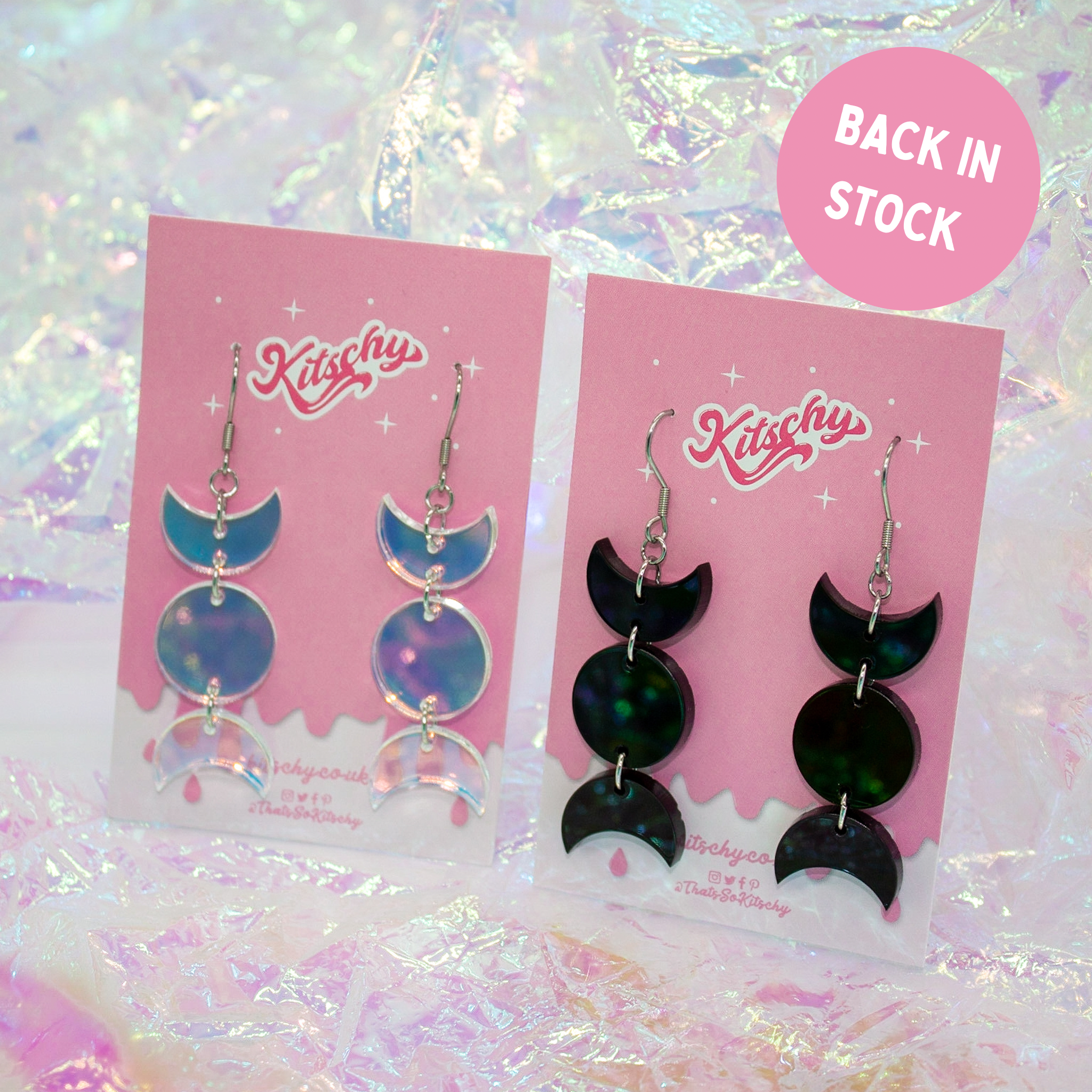 Kitschy - Wholesale Dangle Earrings - Trimoon Earrings Laser Cut Acrylic2