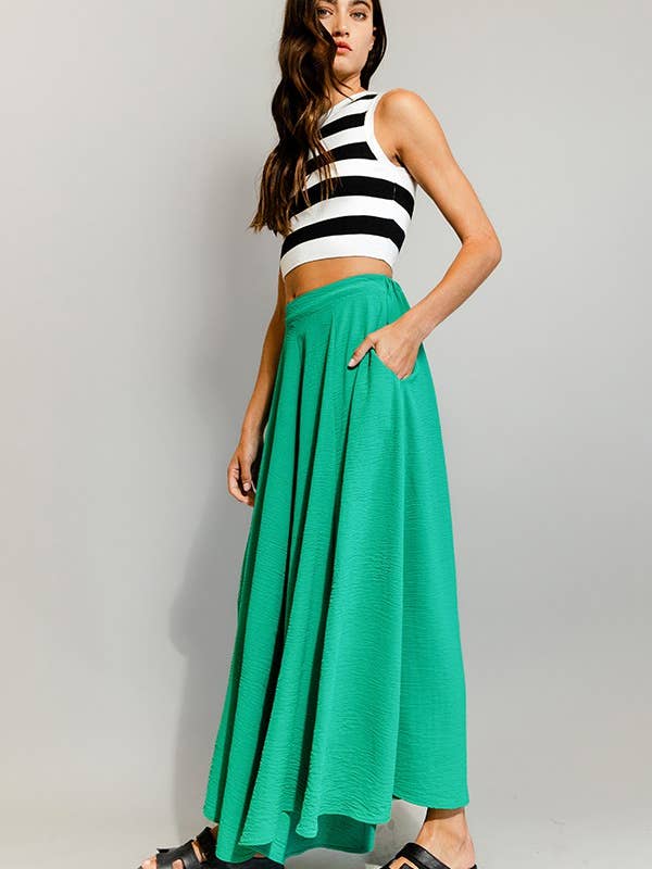 BUCKETLIST INC - Wholesale Pants - Women's - P5131 Solid Woven Wide Leg Pants5