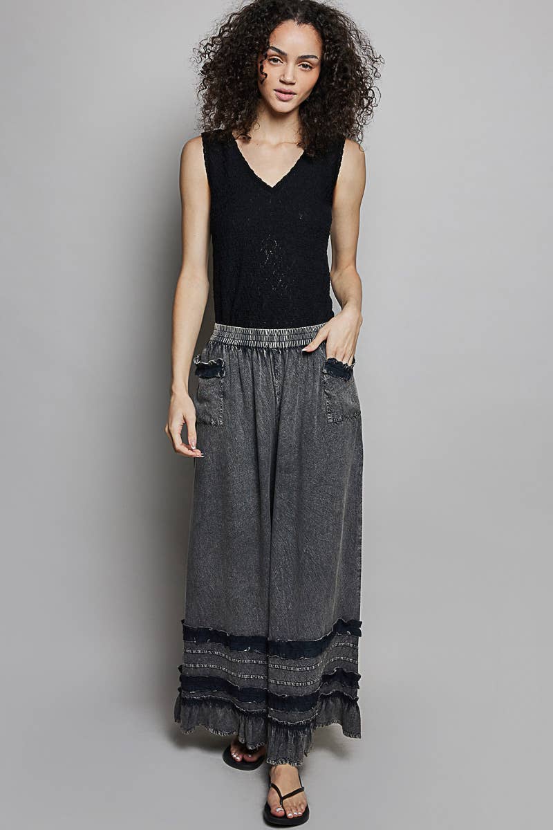 Pol Clothing - Vente Haut en maille – femme - Haut en maille sans manches à encolure en V avec bordure en dentelle4