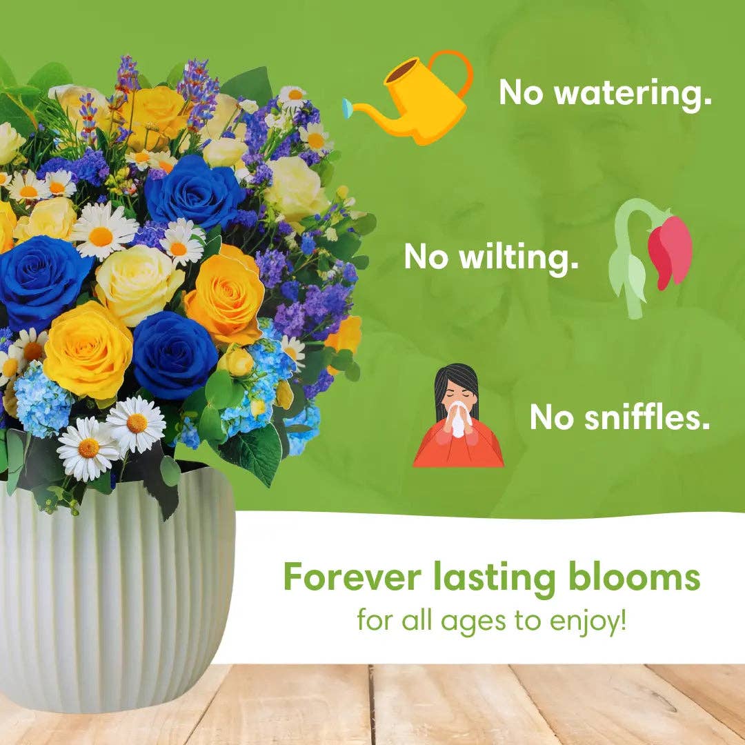 PetalPal – wholesale Vardagliga hälsningskort – Cerulean Dream Pop-Up Bukett11