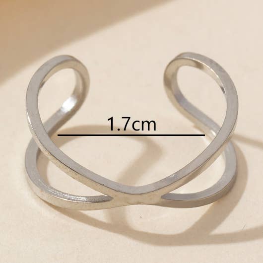 Adjustable ring Stainless steel 25BGA216 for wholesale by Blossom bijoux