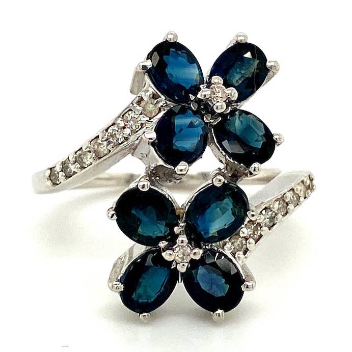 Sapphire Ring in .925 Sterling Silver - KSR 19044 for wholesale by Kotawala Jewels